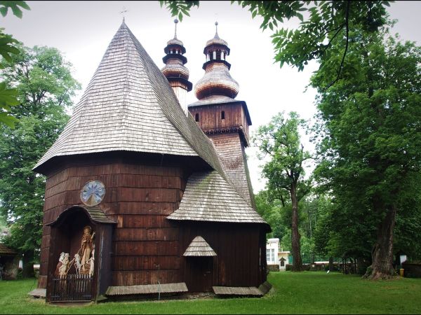 Fotografie z Rabki Zdrój -  miasto, Park Zdrojowy, kościół, Muzeum Orkana