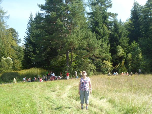 na rozstajach dróg polnych i leśnych duktów - tu podczas odpoczynku uczestników rajdu PTTK - O/Sanok z Łukowego do m. Nowosiółki - zapraszam tam do galerii, tu