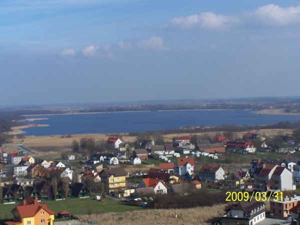 Widok z latarni na jezioro Liwia Łuża