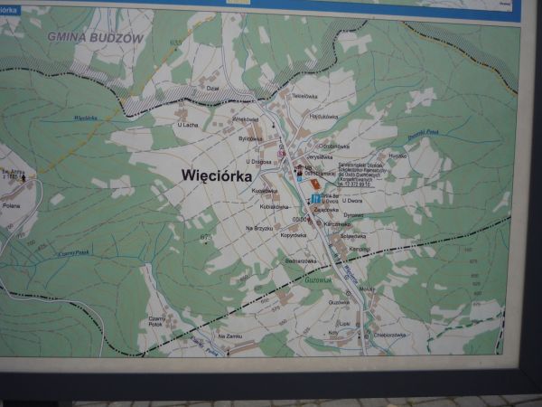 Więciórka. Mapa miejscowości.