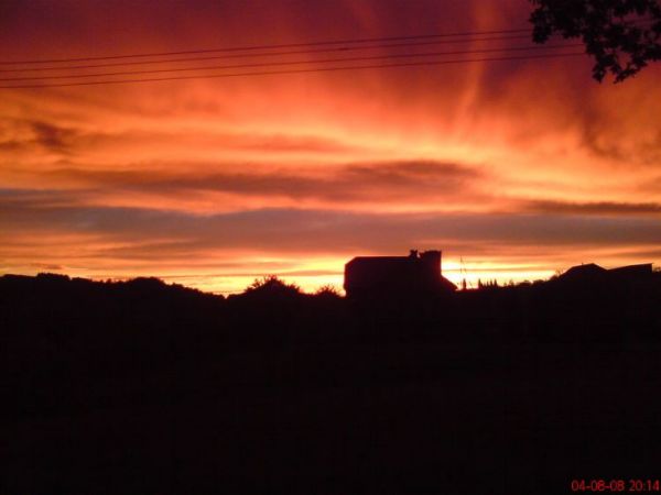 Zachód słońca w Hucisku Jawornickim