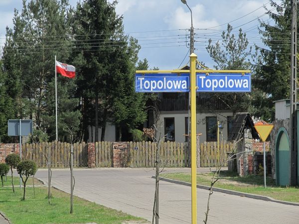 Skrzyżowanie Słonecznej z Topolową