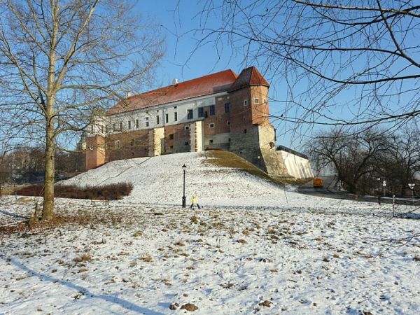 Zamek zimą