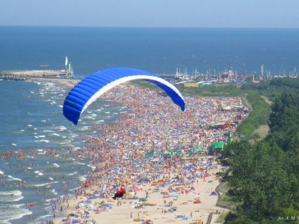 Władysławowo -Against a Blue Background