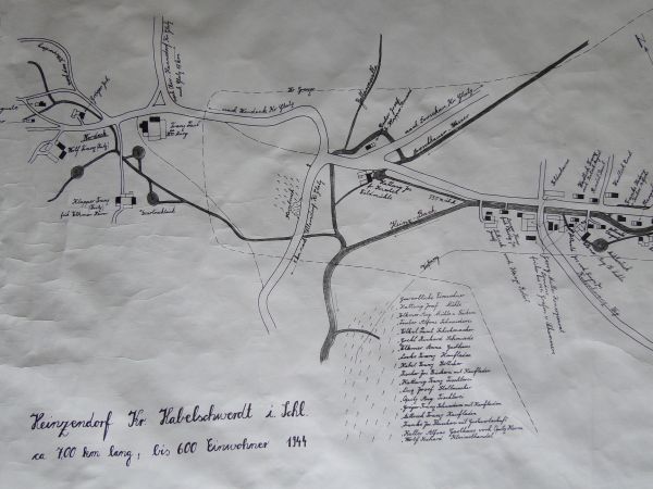 Zachowane w pamięci - dolna część wioski - rok 1944