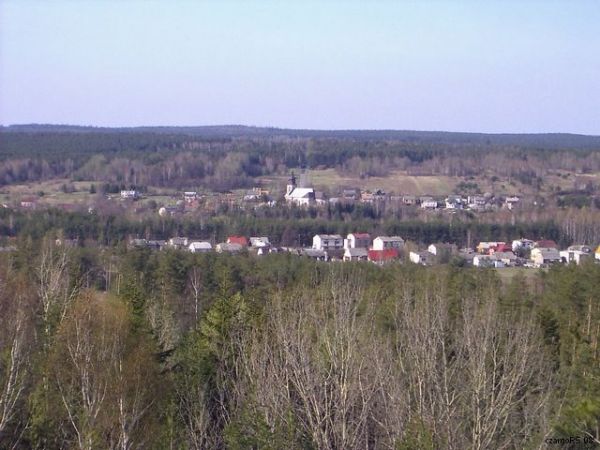 Czarniecka Góra - widok z hałdy (dawnej kopalni rudy żelaza)