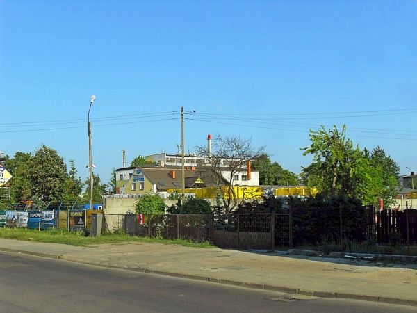 Ulica Kościuszki - w dali widać fragment ciepłowni