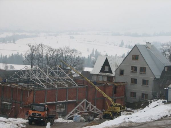Budowa sali gimnastycznej w Maruszynie Dolnej.