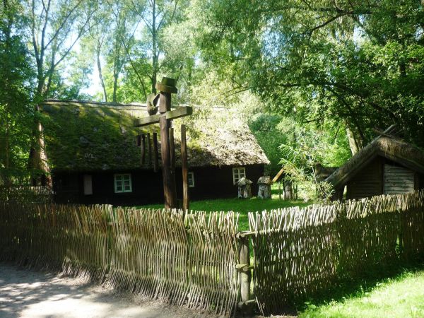 Biskupin - chata w miarę współczesna w stosunku do stanowiska archeologicznego.