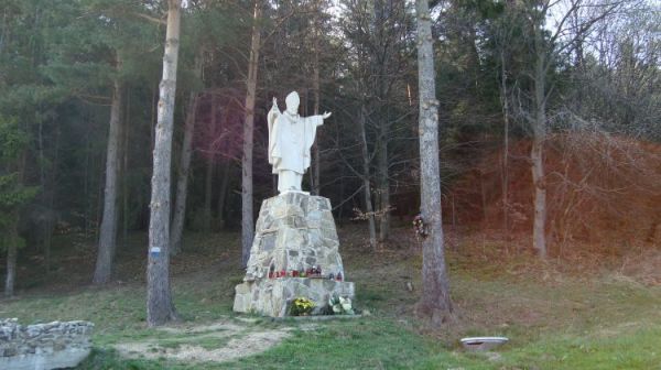 Figura Papieża w Górnej Grzechyni