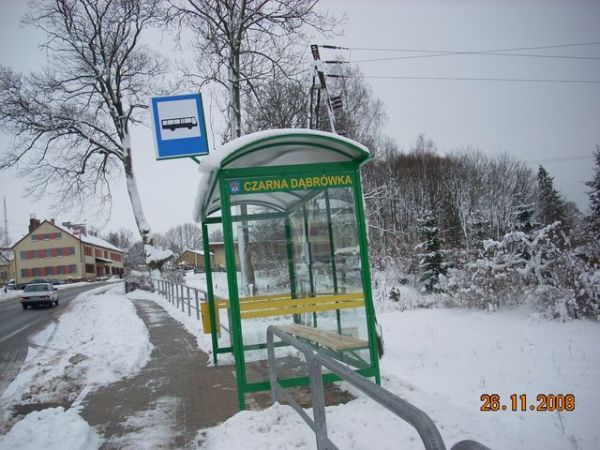 Wiata przystankowa przy nowym rondzie