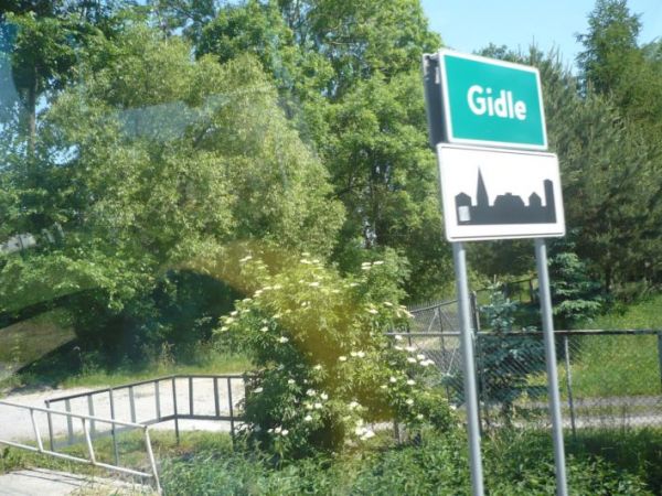 Wjazd do Gidli.