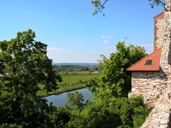 Widok z Tyńca na Wisłę i Bielany .