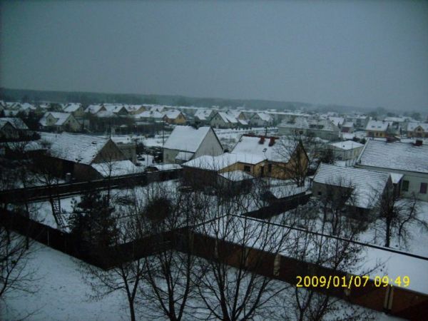 Osiedle Fałata I zimą z lotu ptaka