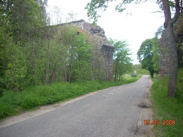 Pozostałości po wiadukcie kolejowym pod Kozinem.