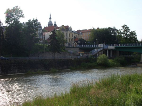 Nowy Sącz nad rzeką Kamienicą  autor:Roman Bielski