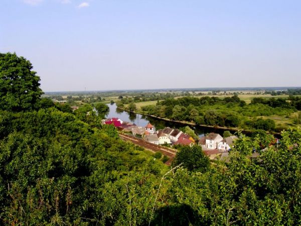 Widok na dolinę Warty i lokalizację 
grodziska
