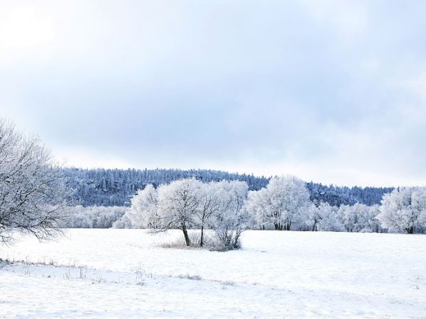 Zima w Pasterce w górach Stołowych. Malutka, malownicza wioska u samego podnóża Szczelińca Wielkiego jest unikalną już oazą ciszy i spokoju zadziwiając przy tym