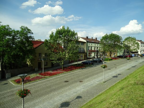 Widok na rynek od ul.Bytomskiej