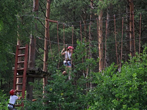 Park linowy za Domem do góry nogami