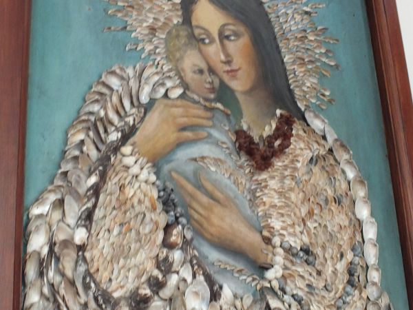 "Madonna w muszelkach" obraz w kościele klasztornym