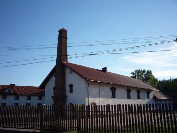 Szczyrzyc.Dawny budynek browaru.