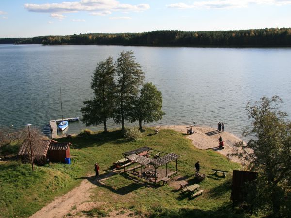 Wdzydze Kiszewskie, widok z platformy widokowej.