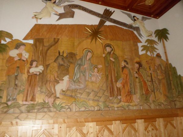 Szopka Betlejemska - płaskorzeźba w Kaplicy Matki z Dzieckiem w Nowym Kościele.