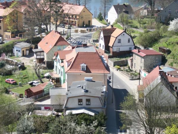 Widok z wieży średniowiecznego zamku Joanitów.