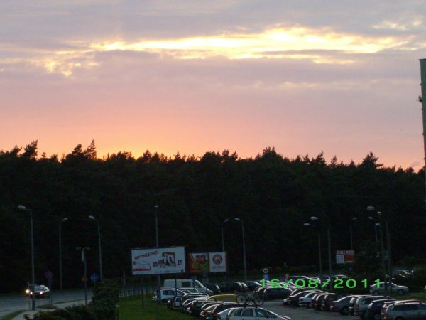 Zachód słońca nad os. Lotnisko.