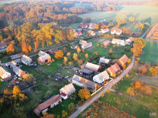 Miejscowość widziana z lotu ptaka