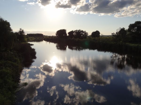Narew z mostu w Tykocinie  sierpień 2013