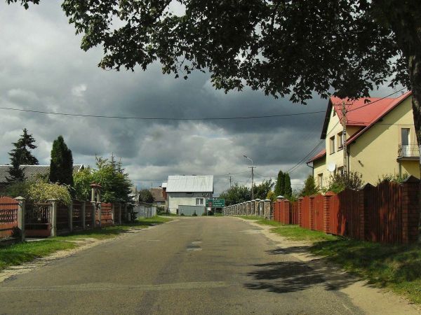 Wjazd na krajówkę we Franku od strony Iwiczna