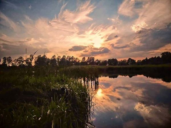 Zalew Łęg zachód słońca