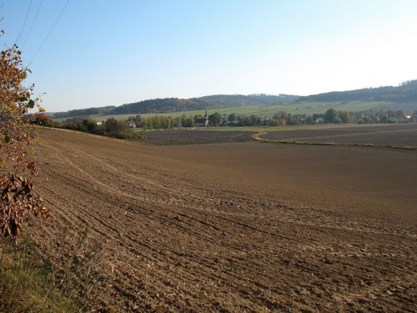 Jesienny widok na wioskę ... od strony lasu ...