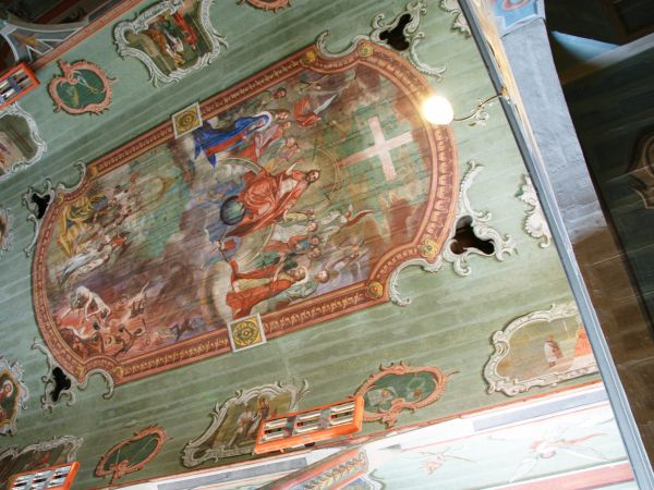 Ulanów Drewniany kościół parafialny św. Jana Chrzciciela,polichromia