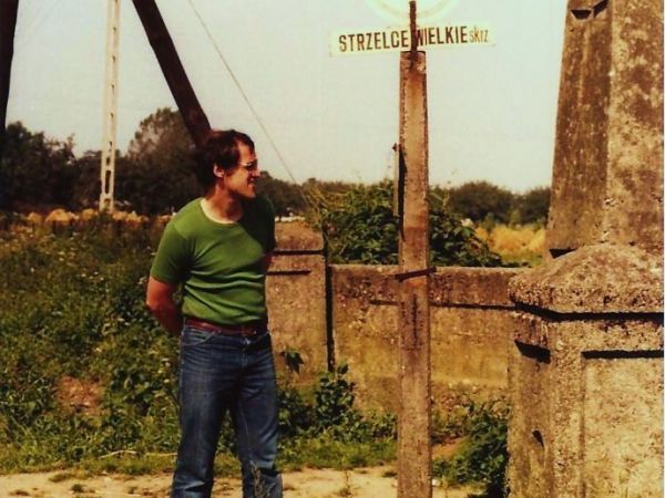 Przystanek autobusowy Strzelce Wielkie lata 80.