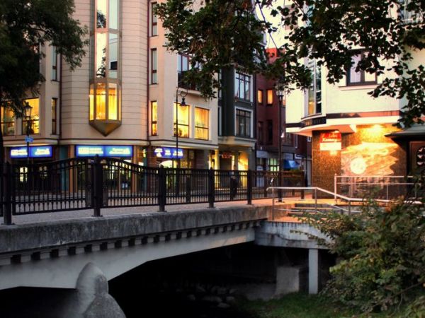 Most przy Staromiejskiej, głównej ulicy miasta