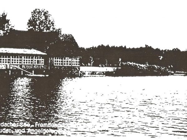 Kąpielisko na jeziorze RADACHOWSKIM zdjęcie z przed wojny