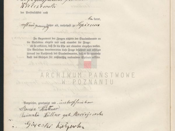 Akt ślubu moich dziadków z roku 1892 - strona 2