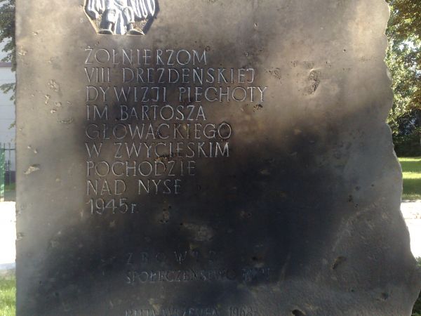 Żołnierzom VIII Drezdeńskiej Dywizji Piechoty