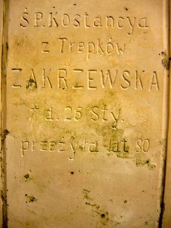 Grób Trepków, tablica.