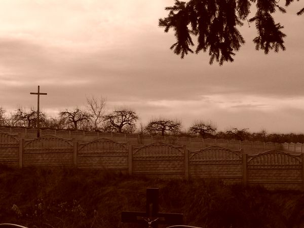 Krzyż w nowej części cmentarza