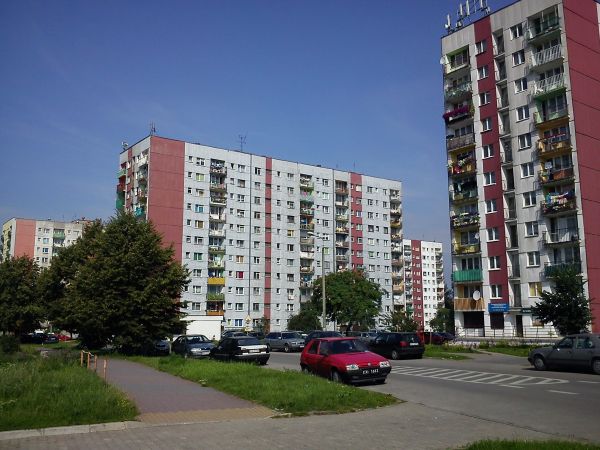 Sosnowiec-Zagórze. Osiedle przy Ul. Bohaterów Monte Cassino.