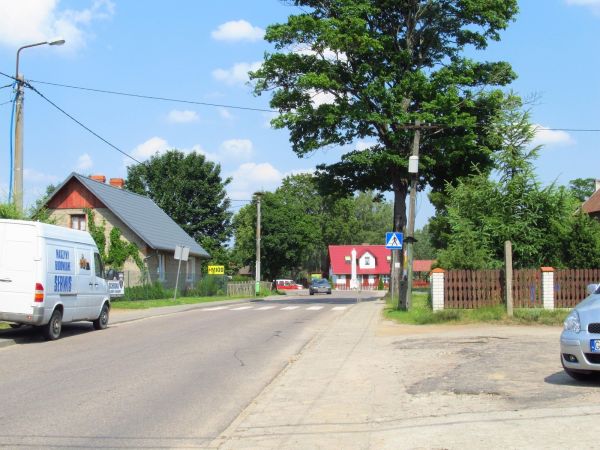 Centrum wsi Borsk na Kaszubach