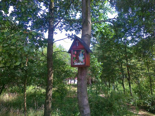 Każdego  kto uczęszczał 5 km do dawnej Parafii Ostrowce  , przy drodze witała go kapliczka Matki Bożej -  niektórzy chodzili  piechotą...