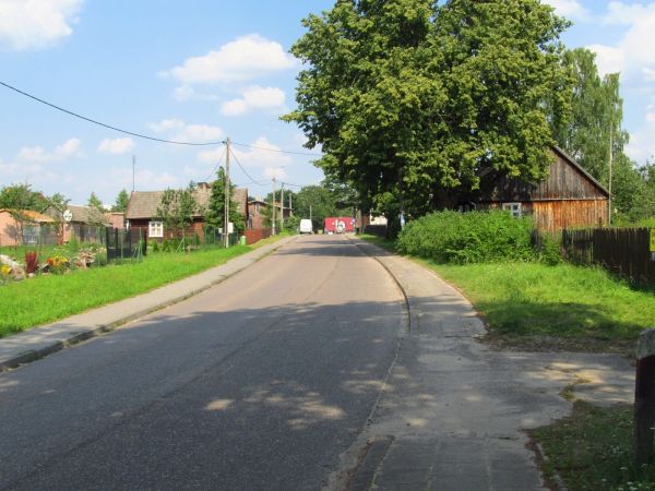 Centrum wsi Borsk na Kaszubach