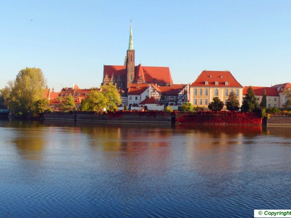 Panorama Ostrowa Tumskiego widok z Bulwaru im. Xawerego Dunikowskiego
