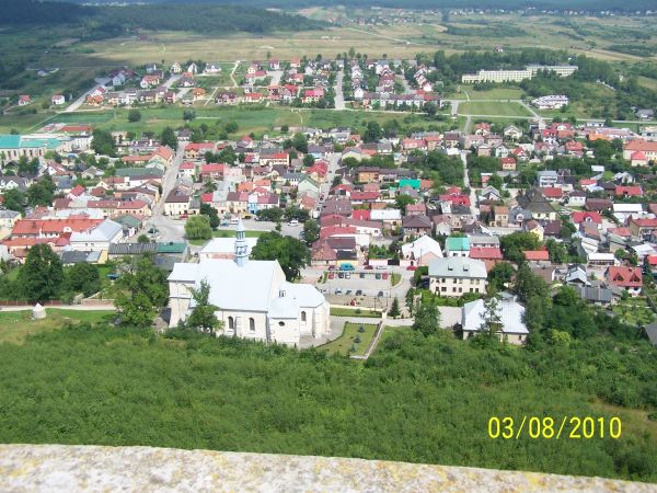 Chęciny. Widok z wieży zamkowej.