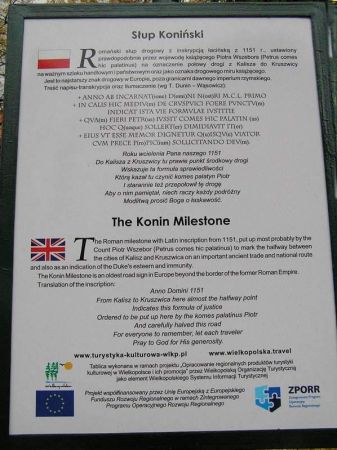 Słup Koniński - tablica z opisem